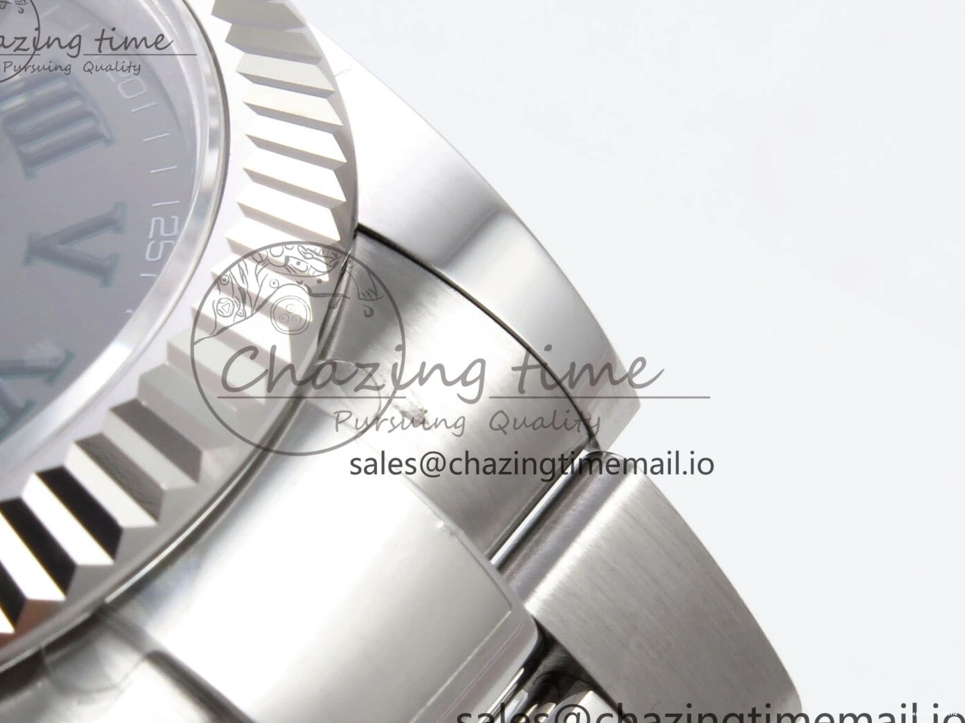 0509 GoodFit DateJust 41 126334 EWEF Best Edition Gray Dial Green Roman on Oyster Bracelet A 1054